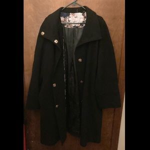 Eliza J Plus Size Wool Pea Coat
